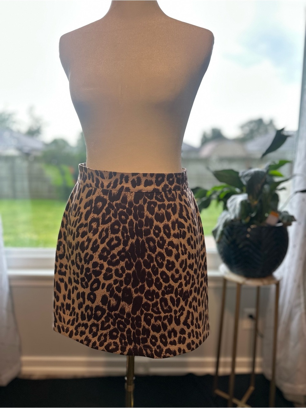 & Other Stories Leopard Print Mini Skirt - Brown / Black